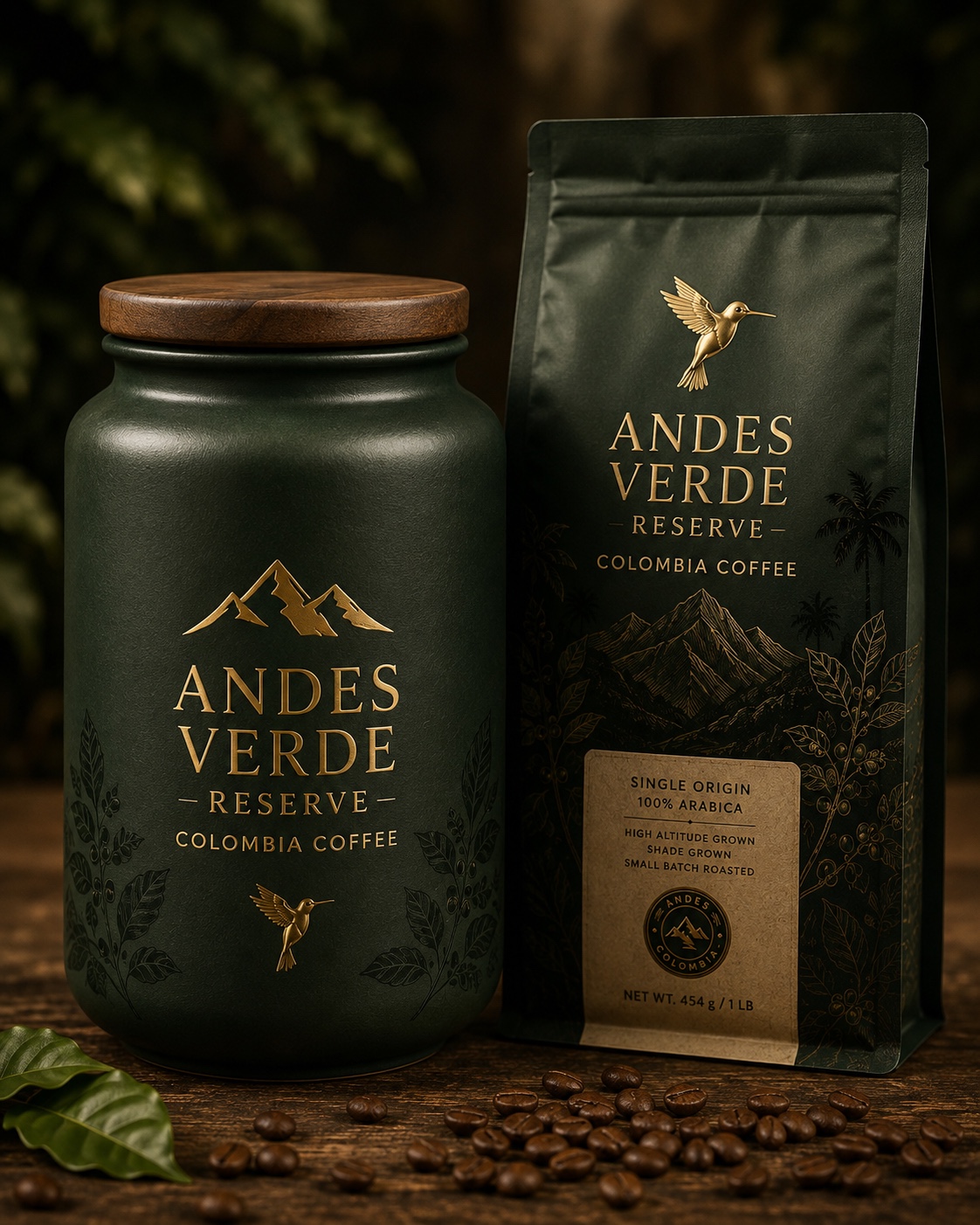 Andes Verde Reserve bag and canister